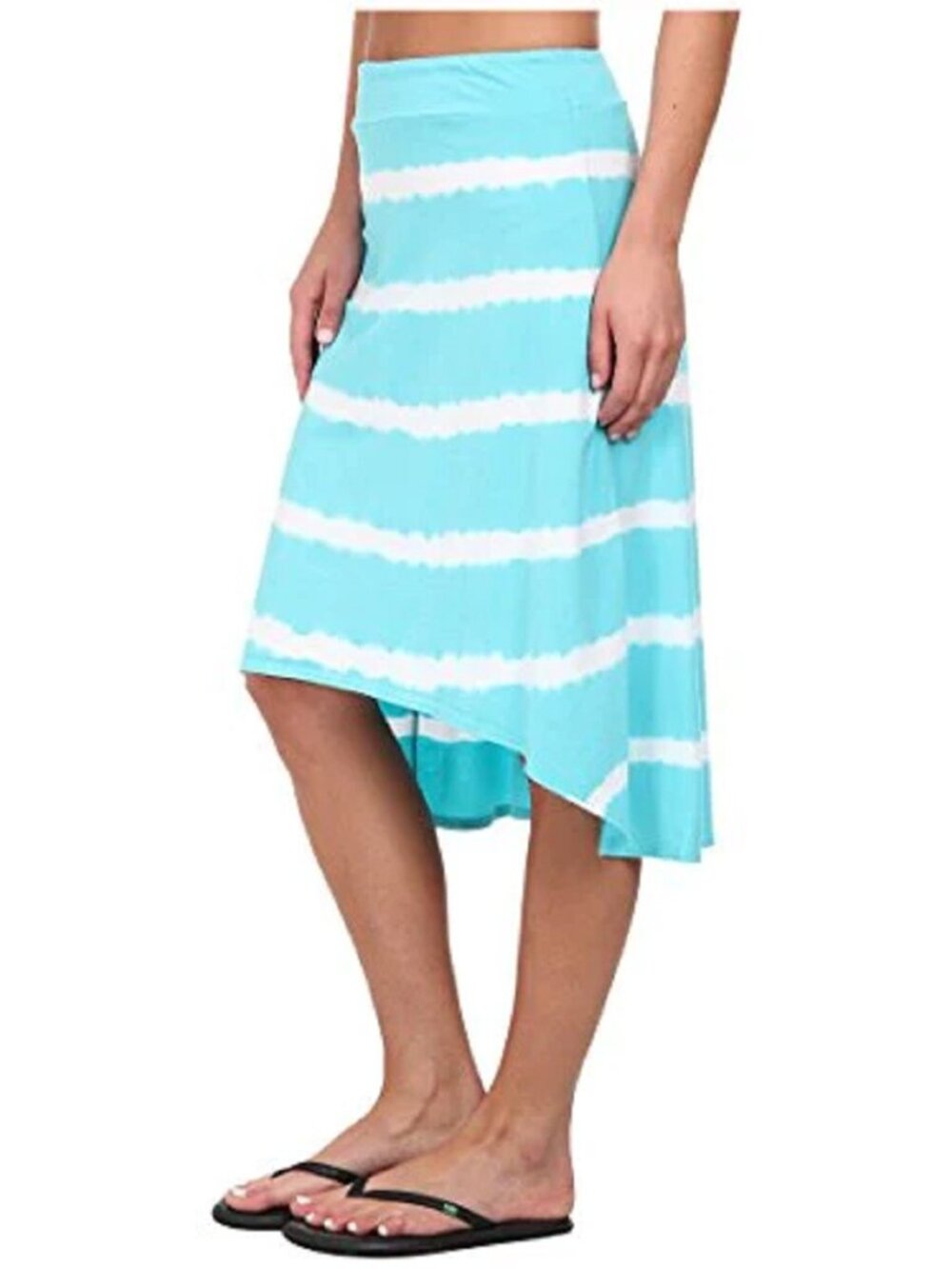 Soybu Womens Activewear Striped Hi Low Skirt